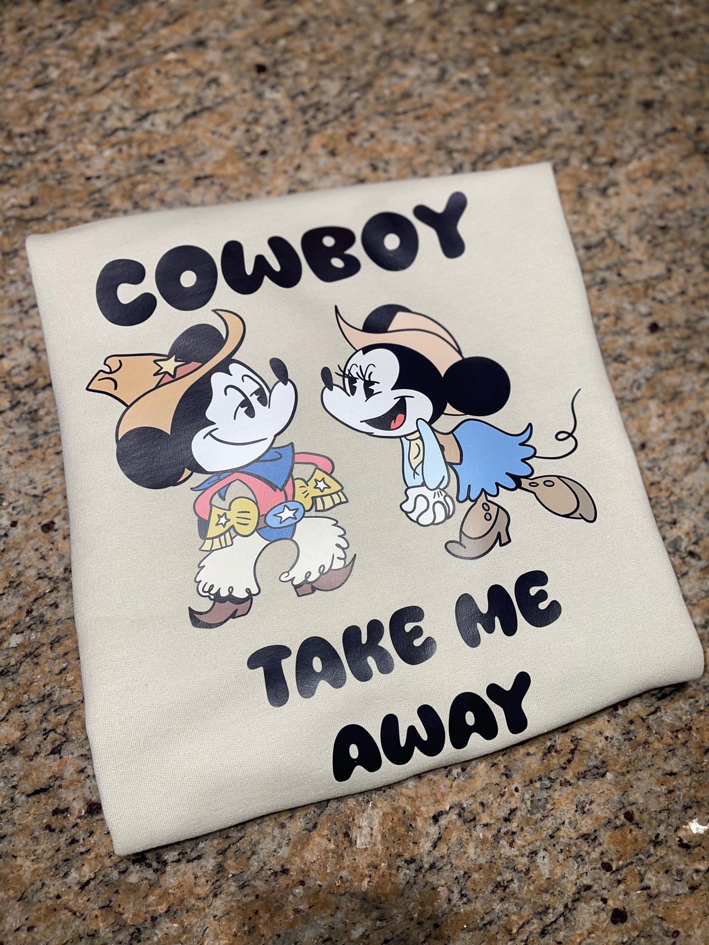 Minnie and Mickey cowboy sweater